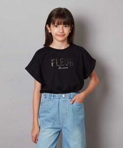 a.v.v / アー・ヴェ・ヴェ カットソー | [160]オーロラスパンコールロゴTシャツ