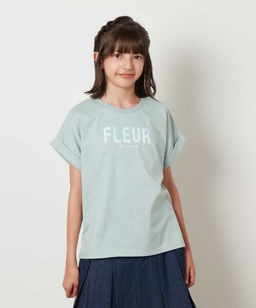 a.v.v / アー・ヴェ・ヴェ カットソー | [160]オーロラスパンコールロゴTシャツ | 詳細1