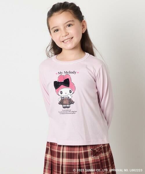 a.v.v / アー・ヴェ・ヴェ カットソー | 【数量限定】[100-140]［マイメロディ／クロミ］スパンコールロンT | 詳細1