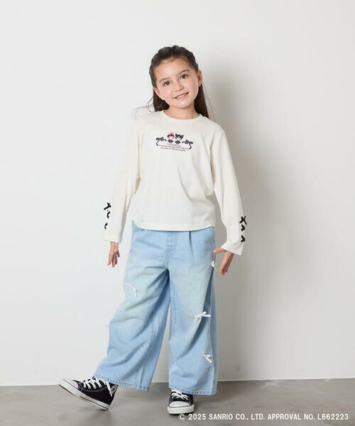 a.v.v / アー・ヴェ・ヴェ カットソー | 【数量限定】[110-150]［マイメロディ／クロミ］]袖レースアップロンT | 詳細11