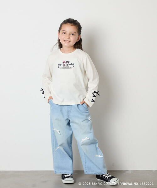 a.v.v / アー・ヴェ・ヴェ カットソー | 【数量限定】[110-150]［マイメロディ／クロミ］]袖レースアップロンT | 詳細12