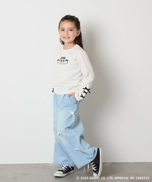 a.v.v / アー・ヴェ・ヴェ カットソー | 【数量限定】[110-150]［マイメロディ／クロミ］]袖レースアップロンT | 詳細13