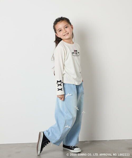 a.v.v / アー・ヴェ・ヴェ カットソー | 【数量限定】[110-150]［マイメロディ／クロミ］]袖レースアップロンT | 詳細14