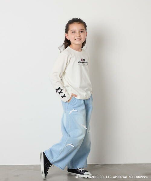 a.v.v / アー・ヴェ・ヴェ カットソー | 【数量限定】[110-150]［マイメロディ／クロミ］]袖レースアップロンT | 詳細15