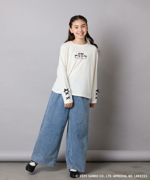 a.v.v / アー・ヴェ・ヴェ カットソー | 【数量限定】[110-150]［マイメロディ／クロミ］]袖レースアップロンT | 詳細4