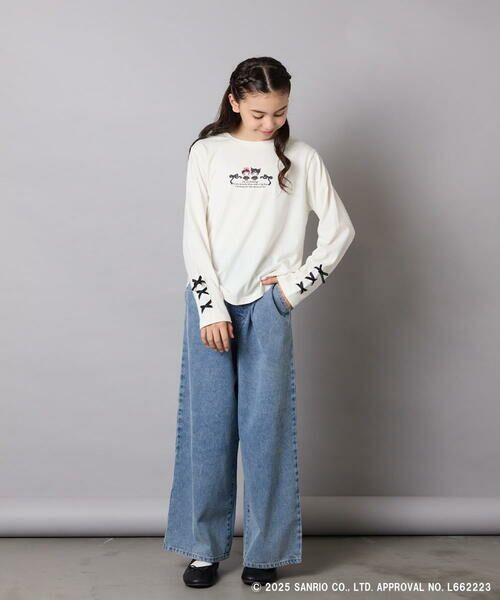 a.v.v / アー・ヴェ・ヴェ カットソー | 【数量限定】[110-150]［マイメロディ／クロミ］]袖レースアップロンT | 詳細5