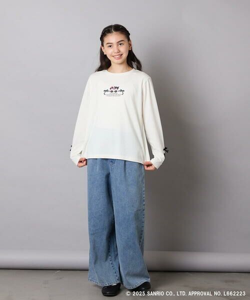 a.v.v / アー・ヴェ・ヴェ カットソー | 【数量限定】[110-150]［マイメロディ／クロミ］]袖レースアップロンT | 詳細7