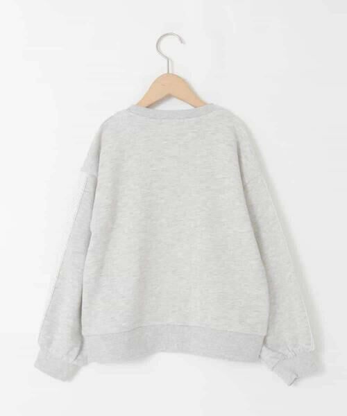 a.v.v / アー・ヴェ・ヴェ カットソー | [130-160]【袖デザイン/プリントロゴ＋パール調デザイン/通学にもオススメ】レーステープ裏毛トレーナー | 詳細21