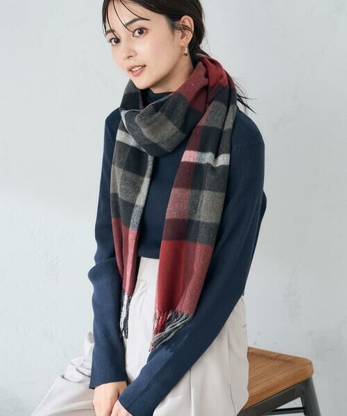 a.v.v / アー・ヴェ・ヴェ マフラー・ショール・スヌード・ストール | チェック柄シアバターストール | 詳細13