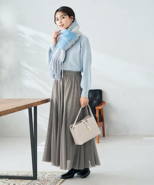 a.v.v / アー・ヴェ・ヴェ マフラー・ショール・スヌード・ストール | チェック柄ボリュームマフラー | 詳細1