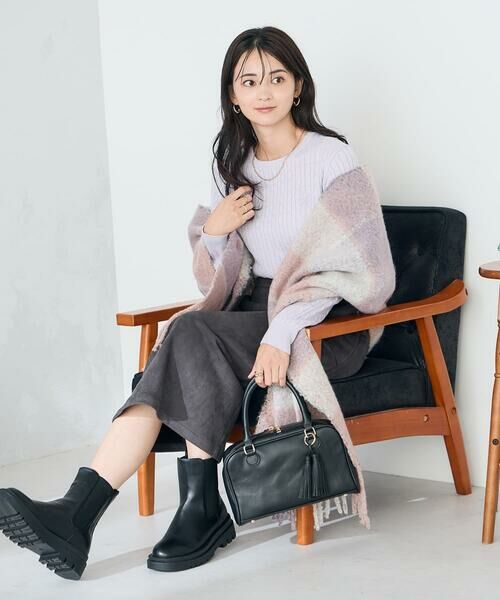 a.v.v / アー・ヴェ・ヴェ マフラー・ショール・スヌード・ストール | チェック柄ボリュームマフラー | 詳細14