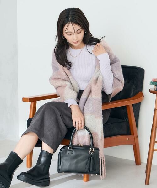 a.v.v / アー・ヴェ・ヴェ マフラー・ショール・スヌード・ストール | チェック柄ボリュームマフラー | 詳細16