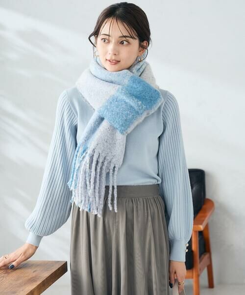 a.v.v / アー・ヴェ・ヴェ マフラー・ショール・スヌード・ストール | チェック柄ボリュームマフラー | 詳細17