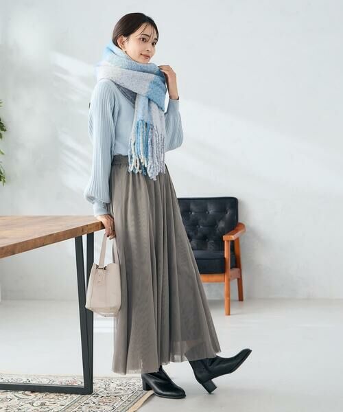 a.v.v / アー・ヴェ・ヴェ マフラー・ショール・スヌード・ストール | チェック柄ボリュームマフラー | 詳細19