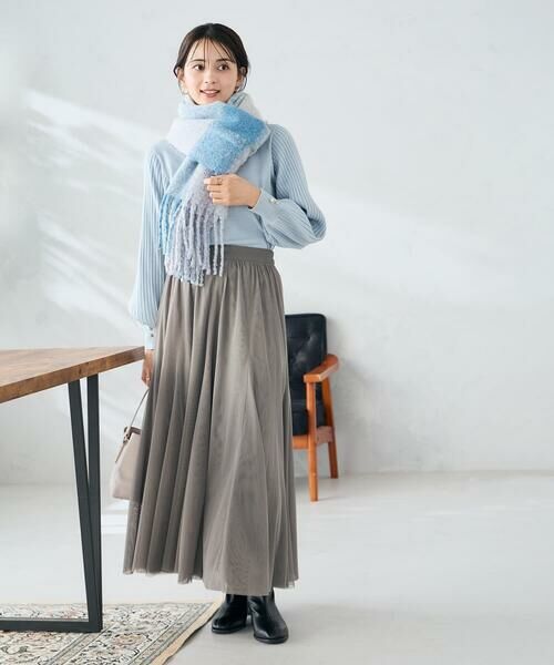 a.v.v / アー・ヴェ・ヴェ マフラー・ショール・スヌード・ストール | チェック柄ボリュームマフラー | 詳細20