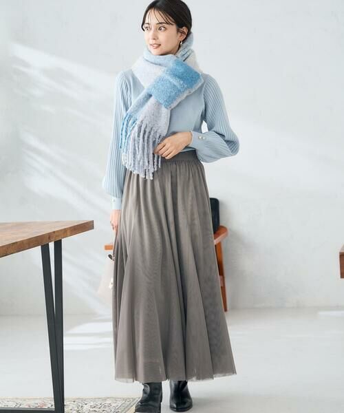 a.v.v / アー・ヴェ・ヴェ マフラー・ショール・スヌード・ストール | チェック柄ボリュームマフラー | 詳細21