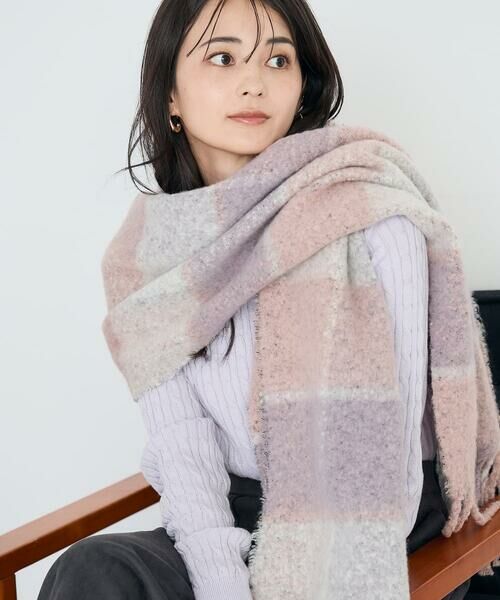 a.v.v / アー・ヴェ・ヴェ マフラー・ショール・スヌード・ストール | チェック柄ボリュームマフラー | 詳細9