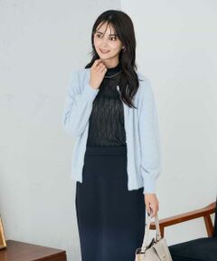 a.v.v / アー・ヴェ・ヴェ カーディガン・ボレロ | ヘアリーラメクルーネックカーディガン