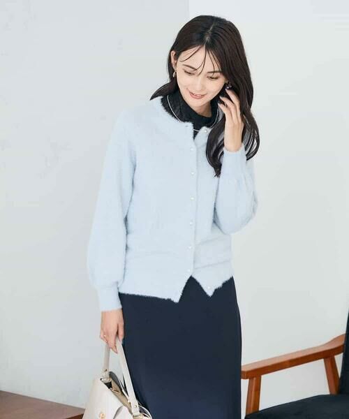 a.v.v / アー・ヴェ・ヴェ カーディガン・ボレロ | ヘアリーラメクルーネックカーディガン | 詳細1