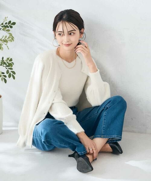 a.v.v / アー・ヴェ・ヴェ カーディガン・ボレロ | ヘアリーラメクルーネックカーディガン | 詳細21