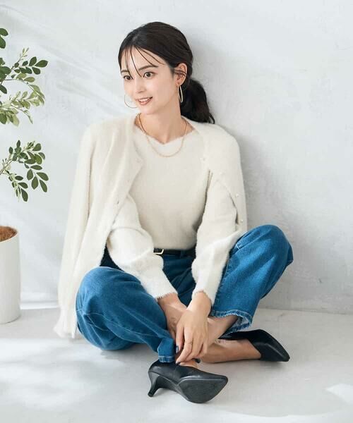 a.v.v / アー・ヴェ・ヴェ カーディガン・ボレロ | ヘアリーラメクルーネックカーディガン | 詳細22