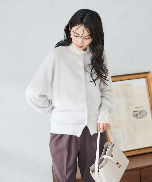 a.v.v / アー・ヴェ・ヴェ カーディガン・ボレロ | ヘアリーラメクルーネックカーディガン | 詳細24