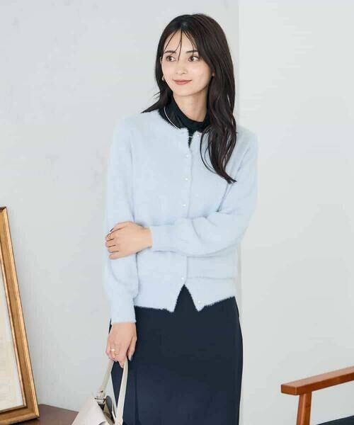 a.v.v / アー・ヴェ・ヴェ カーディガン・ボレロ | ヘアリーラメクルーネックカーディガン | 詳細3