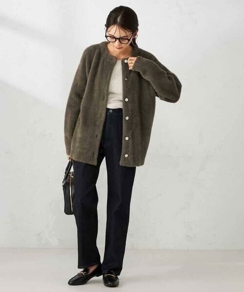 a.v.v / アー・ヴェ・ヴェ カーディガン・ボレロ | フェレットライクフェザーダブルフェイスカーディガン | 詳細5