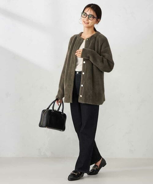 a.v.v / アー・ヴェ・ヴェ カーディガン・ボレロ | フェレットライクフェザーダブルフェイスカーディガン | 詳細6