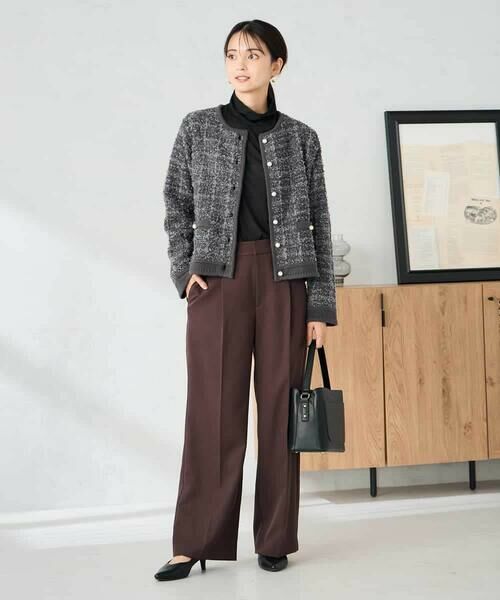 a.v.v / アー・ヴェ・ヴェ カーディガン・ボレロ | パールボタンツイードニットカーディガン | 詳細13
