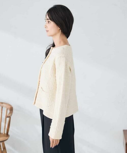 a.v.v / アー・ヴェ・ヴェ カーディガン・ボレロ | パールボタンツイードニットカーディガン | 詳細17