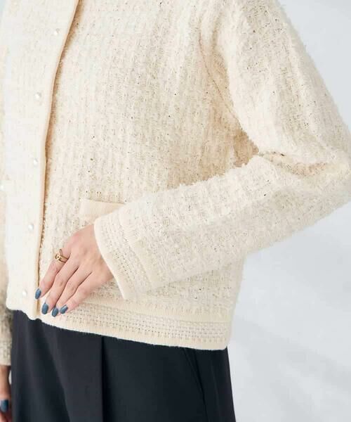 a.v.v / アー・ヴェ・ヴェ カーディガン・ボレロ | パールボタンツイードニットカーディガン | 詳細20