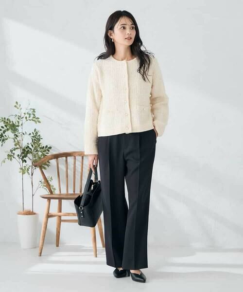 a.v.v / アー・ヴェ・ヴェ カーディガン・ボレロ | パールボタンツイードニットカーディガン | 詳細3