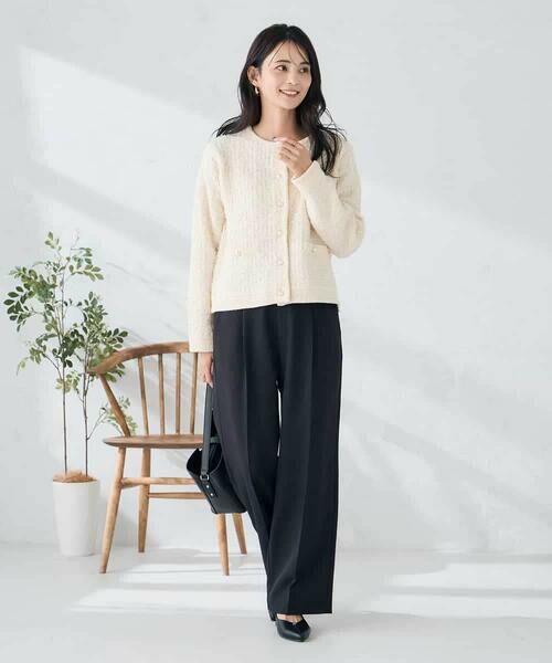 a.v.v / アー・ヴェ・ヴェ カーディガン・ボレロ | パールボタンツイードニットカーディガン | 詳細4