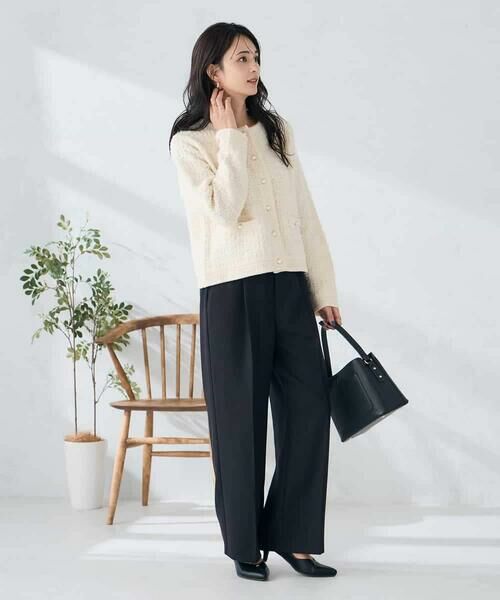a.v.v / アー・ヴェ・ヴェ カーディガン・ボレロ | パールボタンツイードニットカーディガン | 詳細6