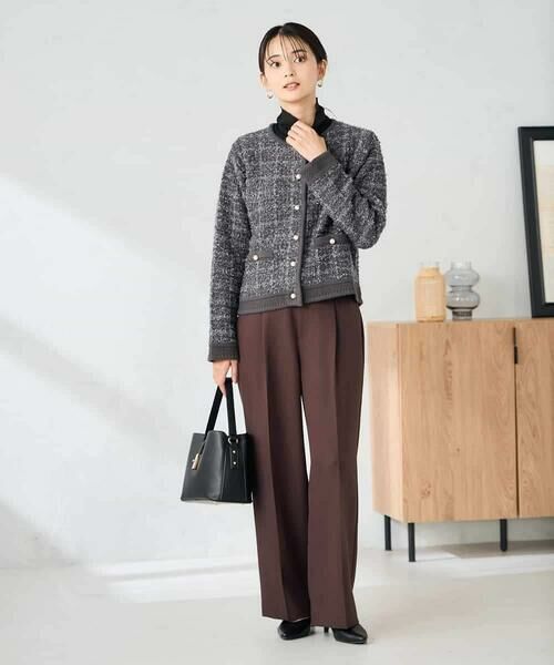 a.v.v / アー・ヴェ・ヴェ カーディガン・ボレロ | パールボタンツイードニットカーディガン | 詳細9