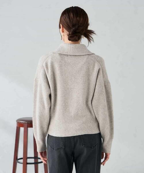 a.v.v / アー・ヴェ・ヴェ カーディガン・ボレロ | WZIP襟付きニットブルゾン | 詳細11