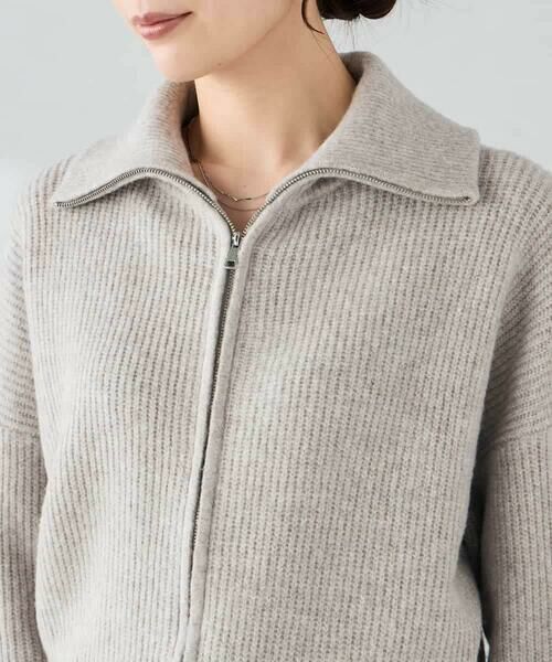 a.v.v / アー・ヴェ・ヴェ カーディガン・ボレロ | WZIP襟付きニットブルゾン | 詳細12