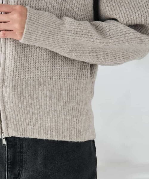 a.v.v / アー・ヴェ・ヴェ カーディガン・ボレロ | WZIP襟付きニットブルゾン | 詳細14