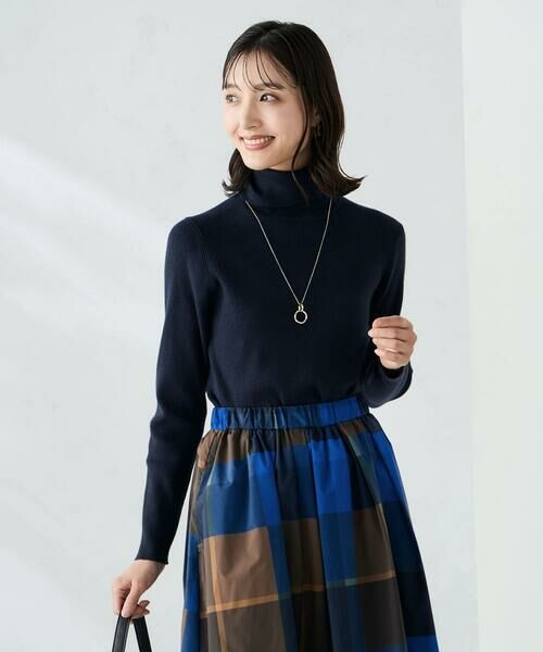 a.v.v / アー・ヴェ・ヴェ ニット・セーター | リブタートルニット(ネイビー)