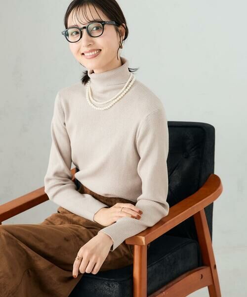 a.v.v / アー・ヴェ・ヴェ ニット・セーター | リブタートルニット(グレージュ)