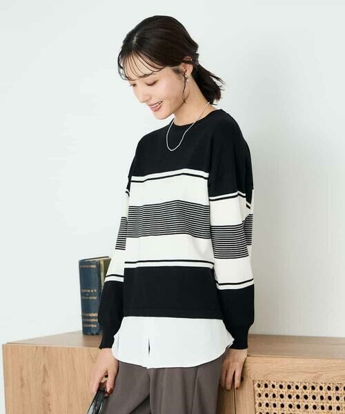 a.v.v / アー・ヴェ・ヴェ ニット・セーター | 【2点セット】クロップドニット&ベーシックブラウス | 詳細17