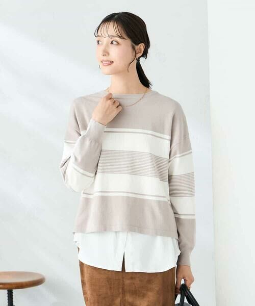 a.v.v / アー・ヴェ・ヴェ ニット・セーター | 【2点セット】クロップドニット&ベーシックブラウス | 詳細7