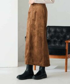 a.v.v / アー・ヴェ・ヴェ ロング・マキシ丈スカート | 【洗える】フェイクスエードナローロングスカート