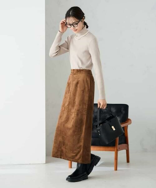 a.v.v / アー・ヴェ・ヴェ ロング・マキシ丈スカート | 【洗える】フェイクスエードナローロングスカート | 詳細6