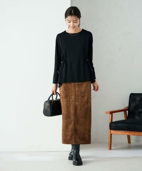 a.v.v / アー・ヴェ・ヴェ ロング・マキシ丈スカート | 【洗える】フェイクスエードナローロングスカート | 詳細7