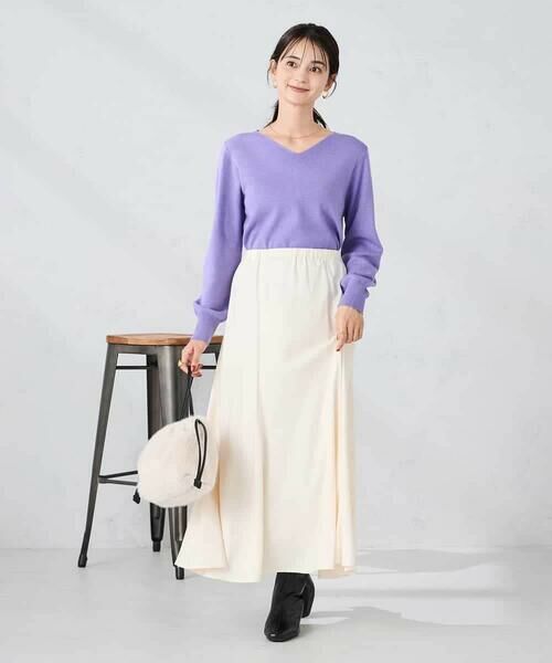 a.v.v / アー・ヴェ・ヴェ ロング・マキシ丈スカート | 【マシンウォッシャブル】セミフレアスカート | 詳細2