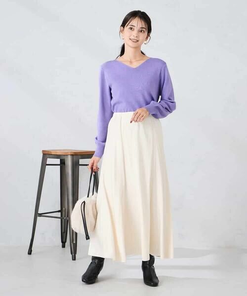 a.v.v / アー・ヴェ・ヴェ ロング・マキシ丈スカート | 【マシンウォッシャブル】セミフレアスカート | 詳細3