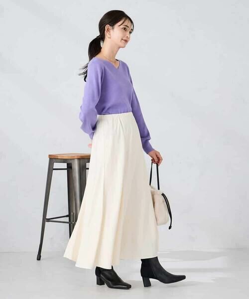 a.v.v / アー・ヴェ・ヴェ ロング・マキシ丈スカート | 【マシンウォッシャブル】セミフレアスカート | 詳細5