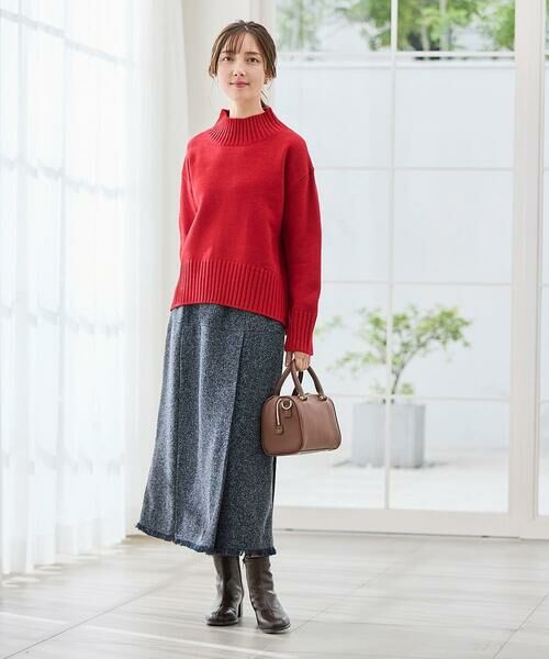 a.v.v / アー・ヴェ・ヴェ ロング・マキシ丈スカート | ツイード調裾フリンジAラインスカート | 詳細3